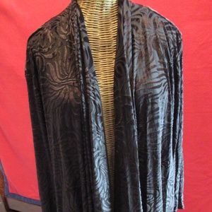 Ruby Rd Petite Black flyaway sweater